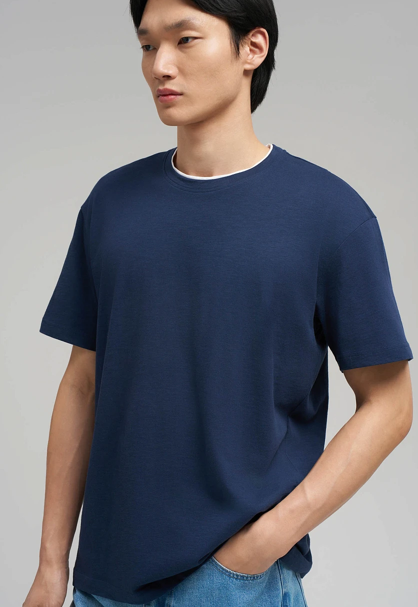 Футболка свободного кроя из джерси, Модель FBG21053, Фото №6