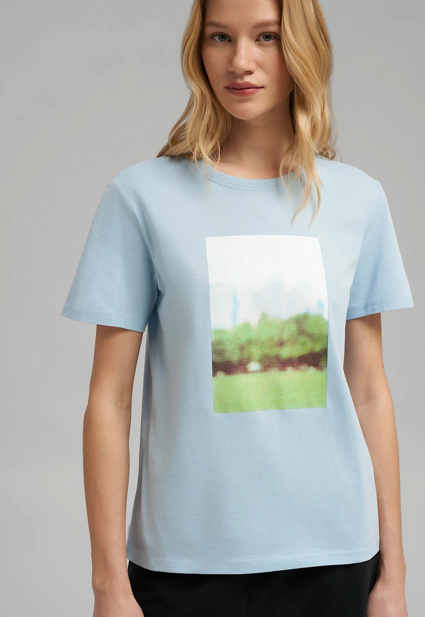 Футболка прямого кроя из джерси, Модель FBG11032, Фото №5