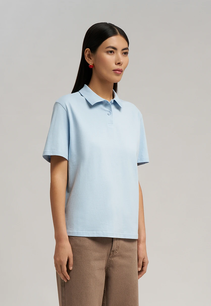 Поло свободного кроя из джерси, Модель FBG11048, Фото №7