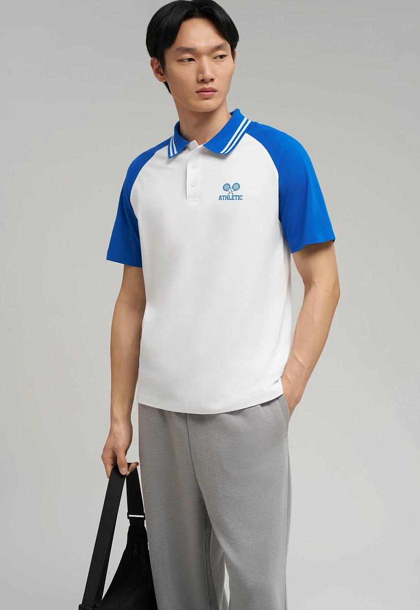 Поло прямого кроя из хлопка пике, Модель FBG21046, Фото №5