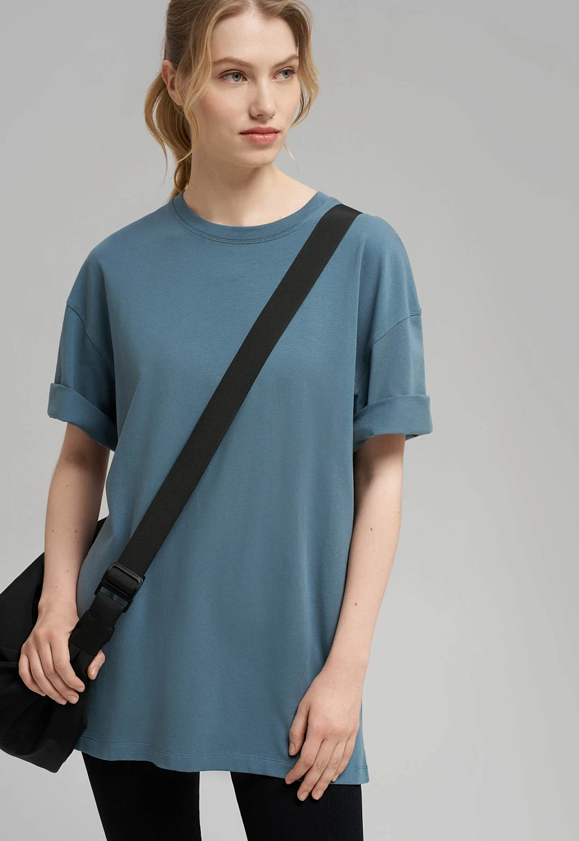 Футболка свободного кроя из джерси, Модель FBG110109, Фото №5