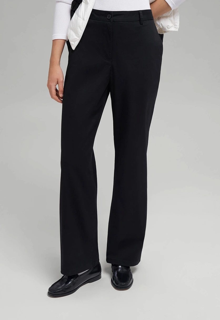 Брюки прямого кроя из твила, Модель FBG11059, Фото №5