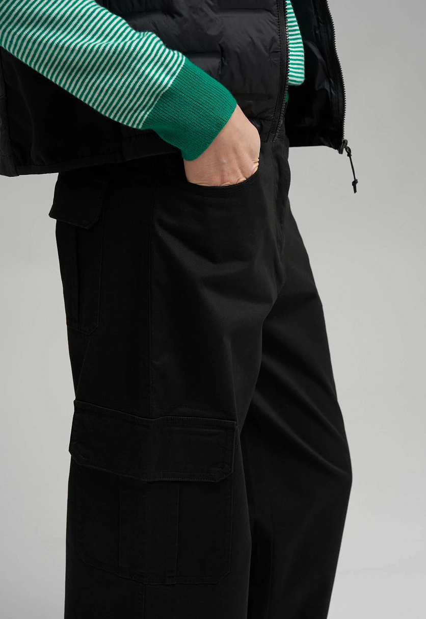 Свободные брюки-карго из твила, Модель FBG11060, Фото №6