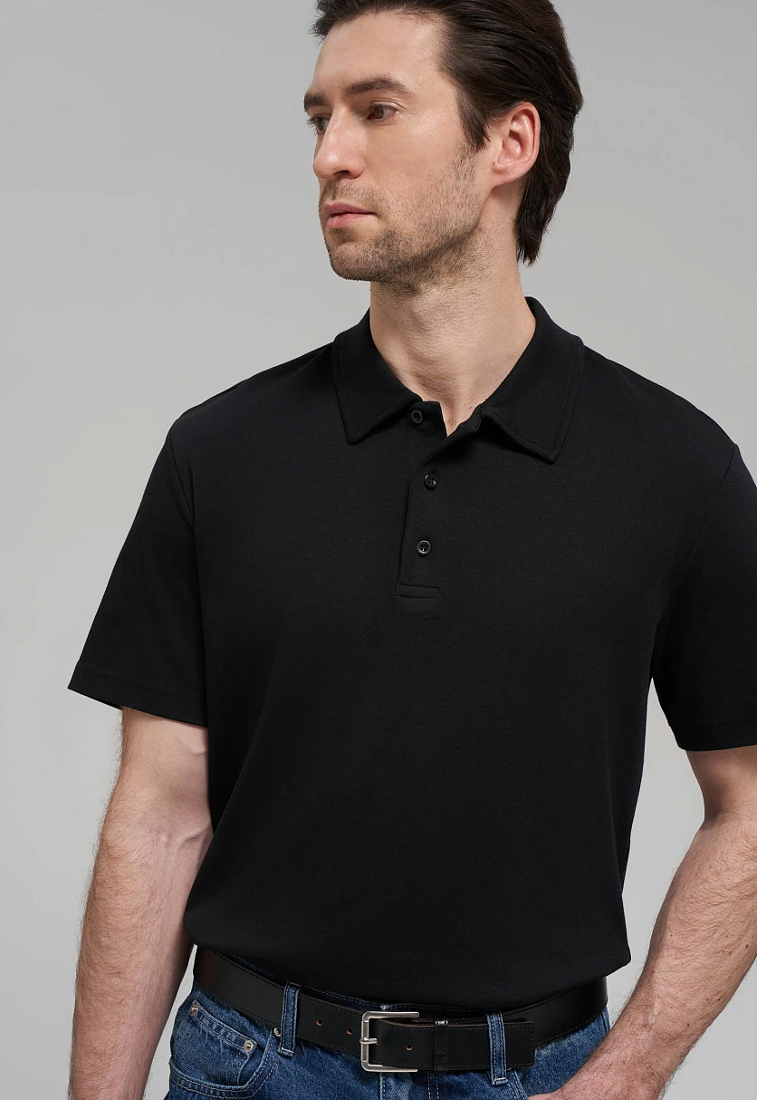Поло прямого кроя из хлопкового трикотажа интерлок, Модель FBG21042, Фото №5