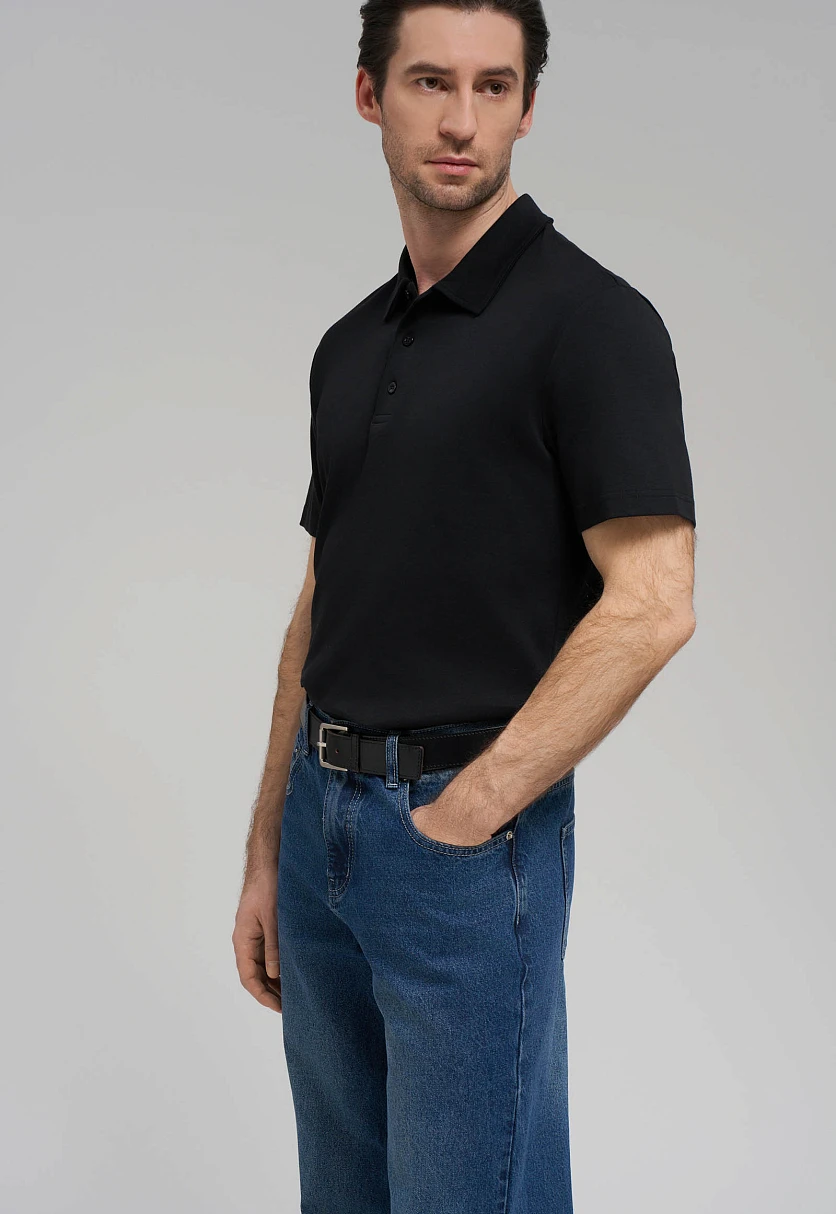 Поло прямого кроя из хлопкового трикотажа интерлок, Модель FBG21042, Фото №6