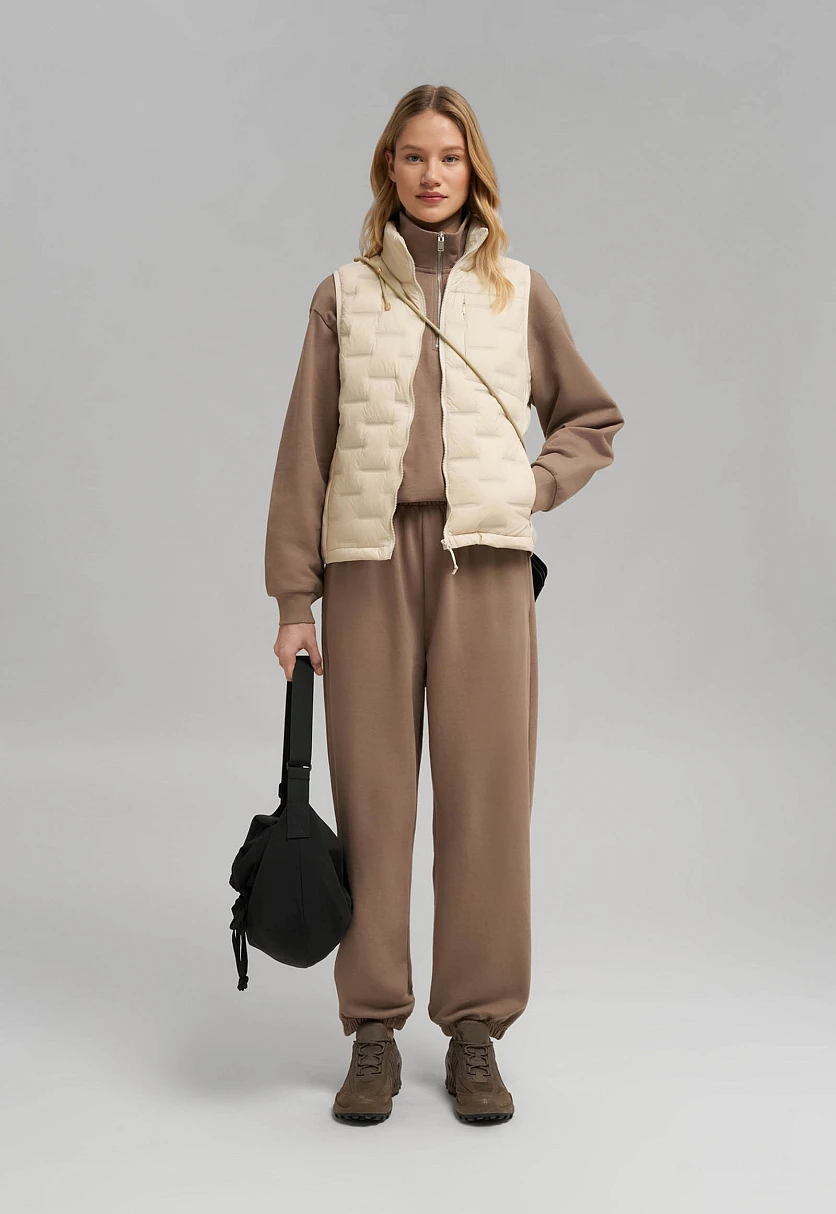 Стеганый пуховый жилет, Модель FBG110150, Фото №1