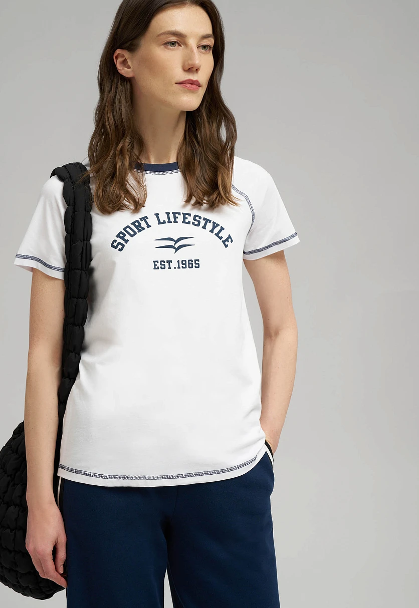 Футболка облегающего кроя из джерси, Модель FBG11082, Фото №5