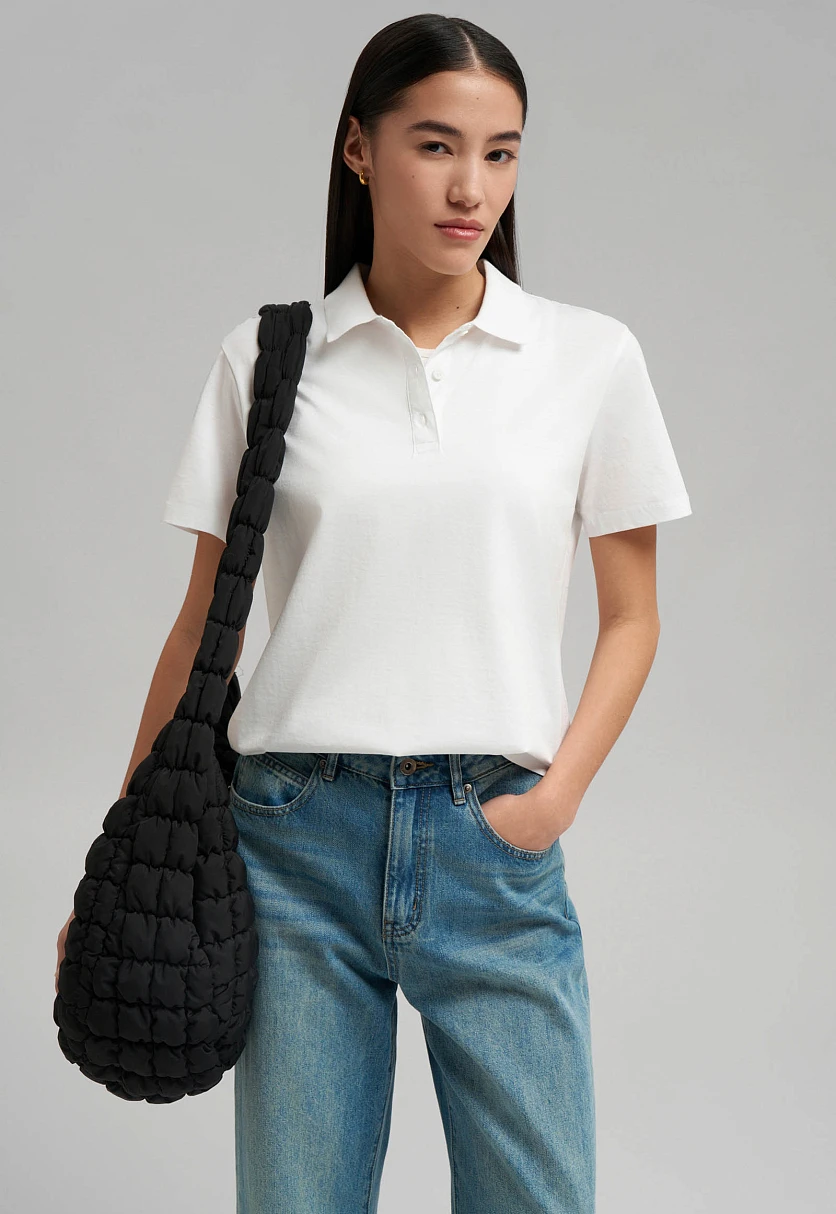 Поло прямого кроя из мерсеризованного хлопка, Модель FBG11086, Фото №5