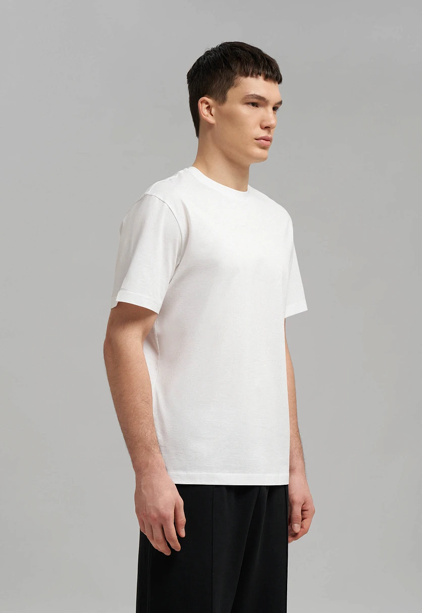Футболка прямого кроя из мерсеризованного хлопка, Модель FBG21050, Фото №8