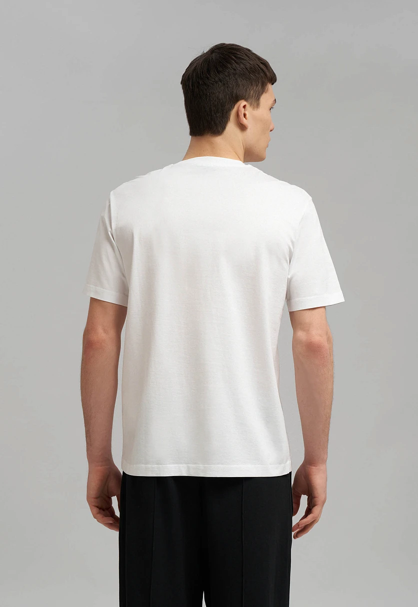 Футболка прямого кроя из мерсеризованного хлопка, Модель FBG21050, Фото №9