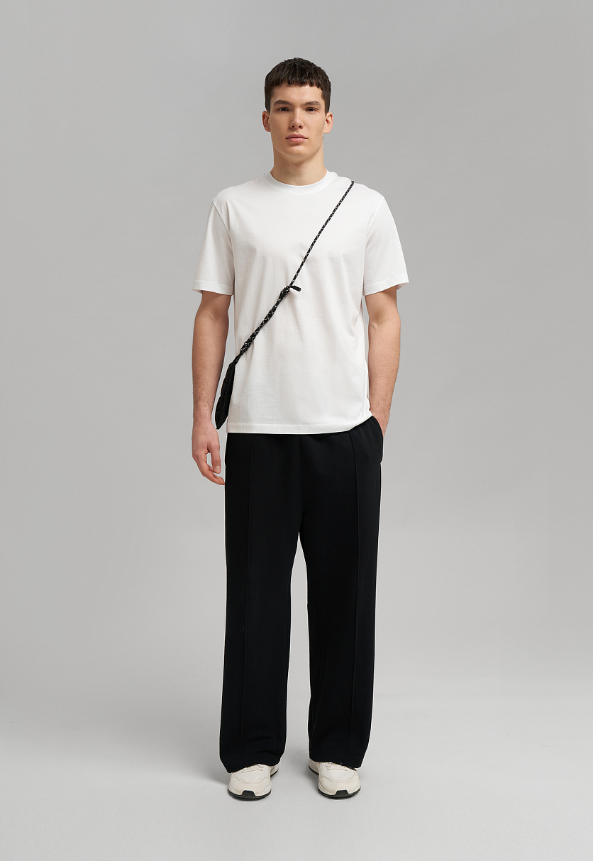 Футболка прямого кроя из мерсеризованного хлопка