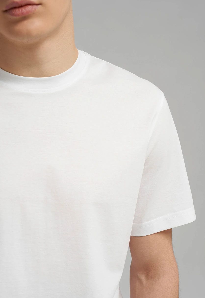 Футболка прямого кроя из мерсеризованного хлопка, Модель FBG21050, Фото №5