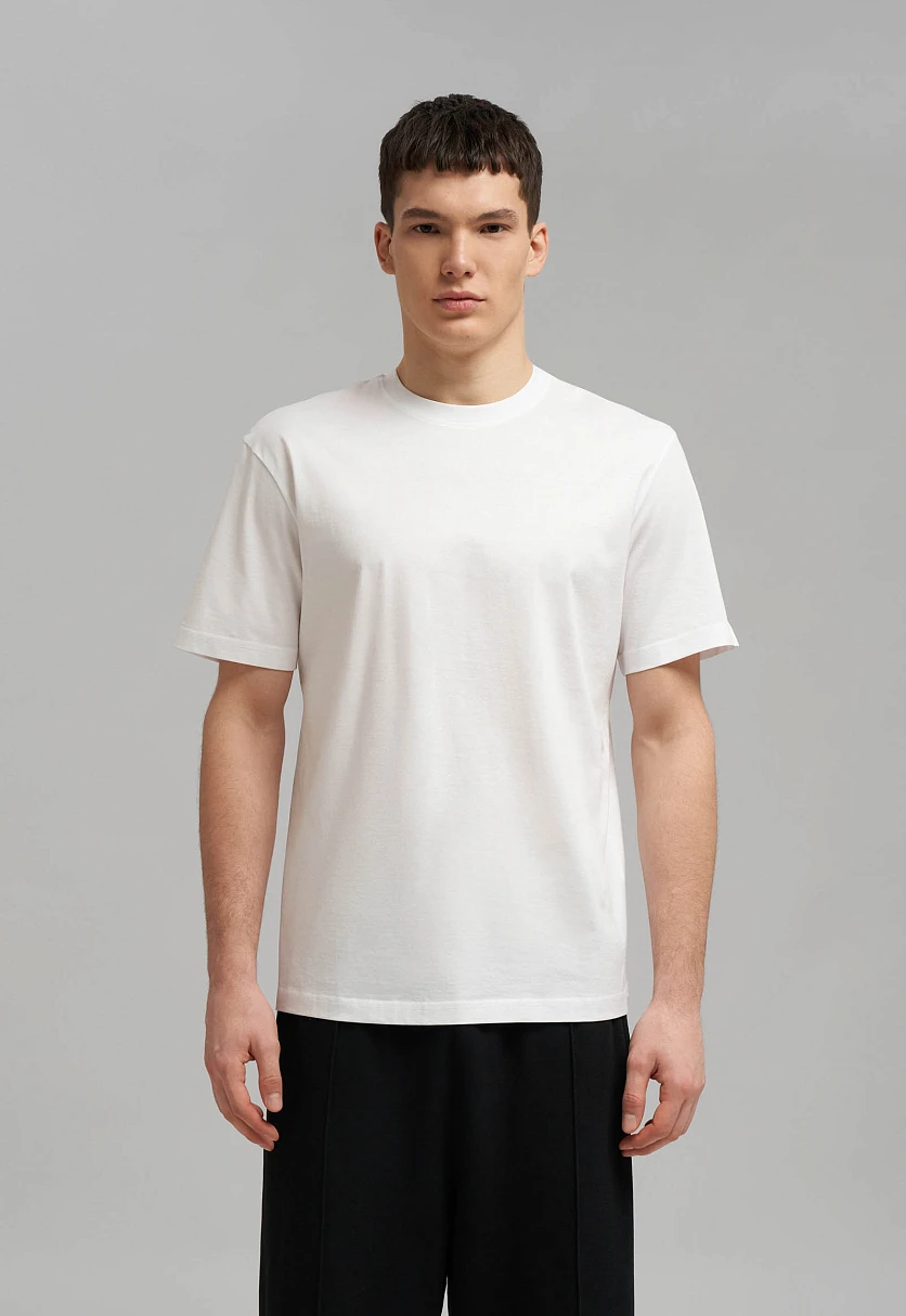 Футболка прямого кроя из мерсеризованного хлопка, Модель FBG21050, Фото №10