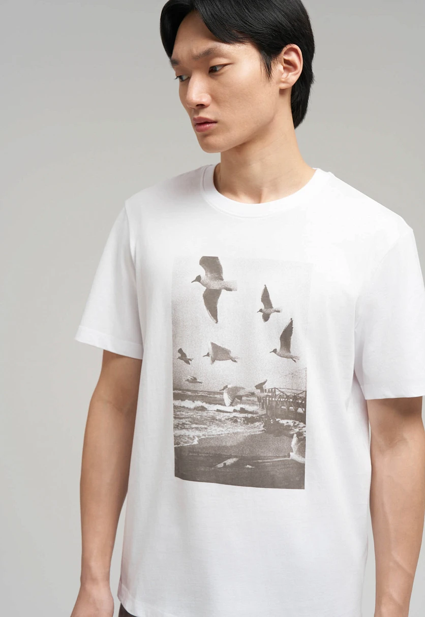 Футболка прямого кроя из джерси, Модель FBG21061, Фото №6