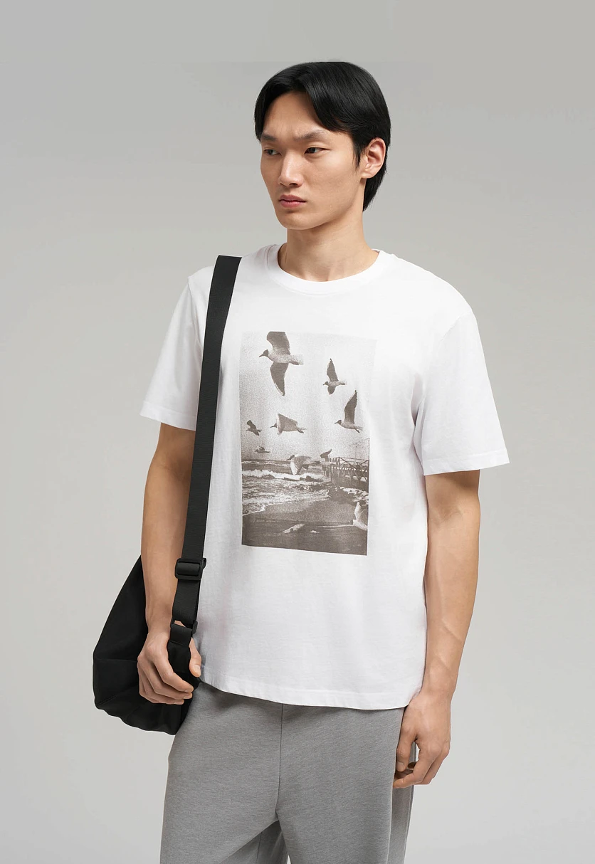 Футболка прямого кроя из джерси, Модель FBG21061, Фото №5