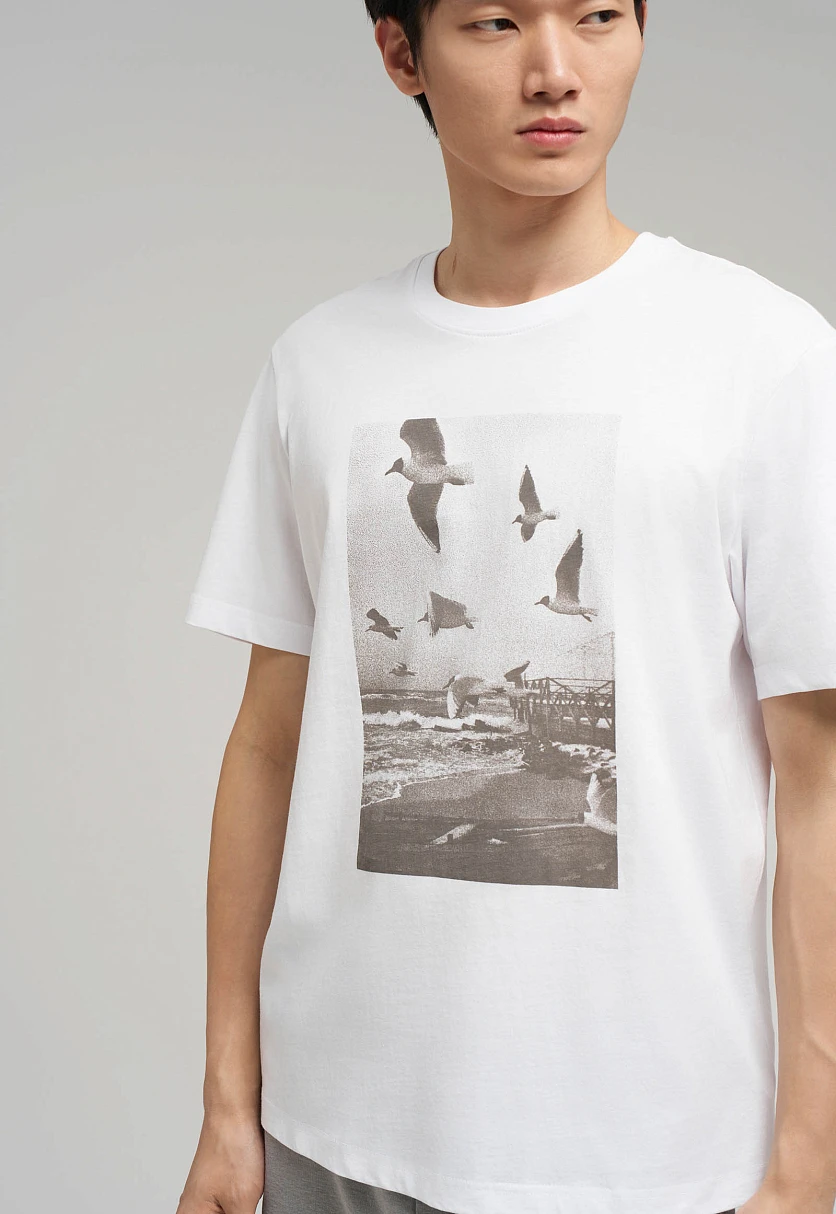 Футболка прямого кроя из джерси, Модель FBG21061, Фото №7