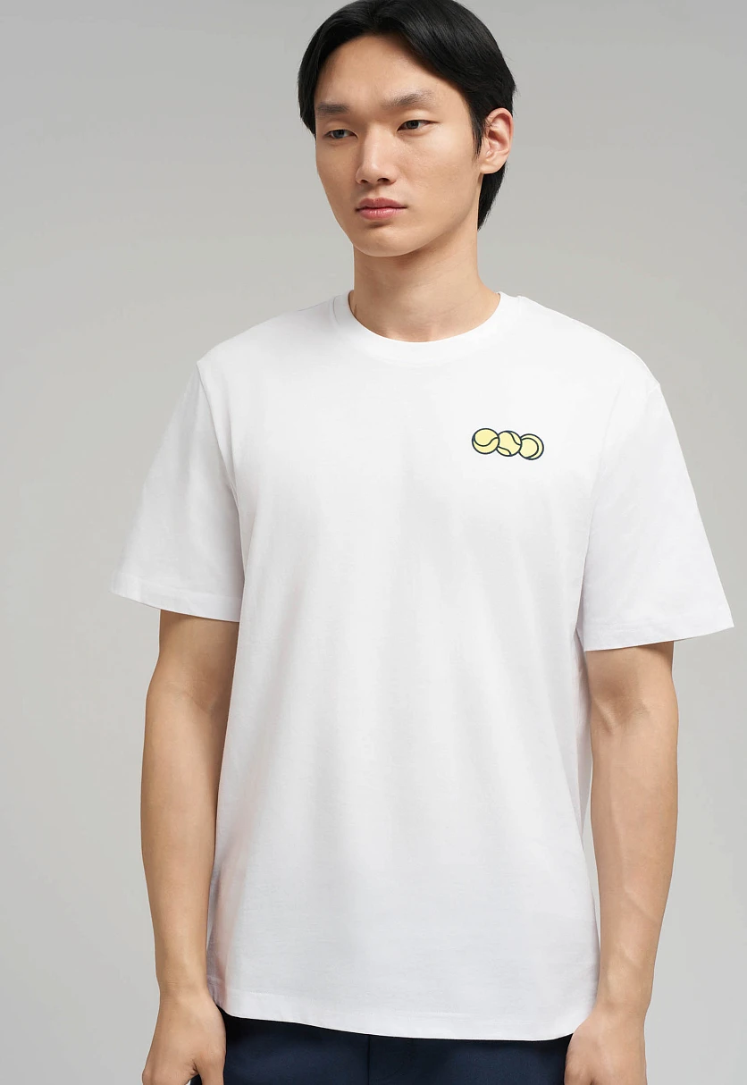 Футболка прямого кроя из джерси, Модель FBG21062, Фото №6