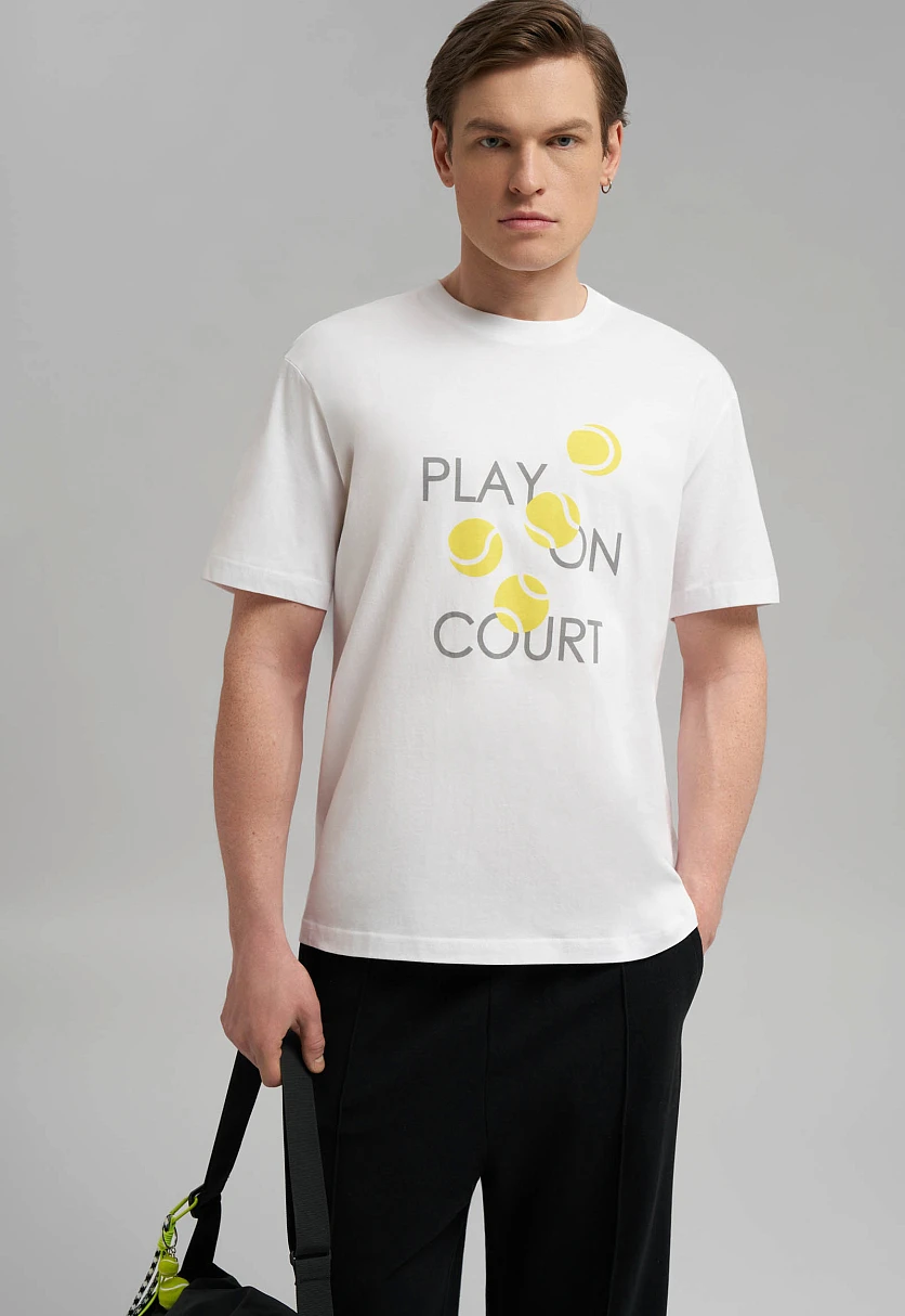 Футболка прямого кроя из джерси, Модель FBG21067, Фото №5