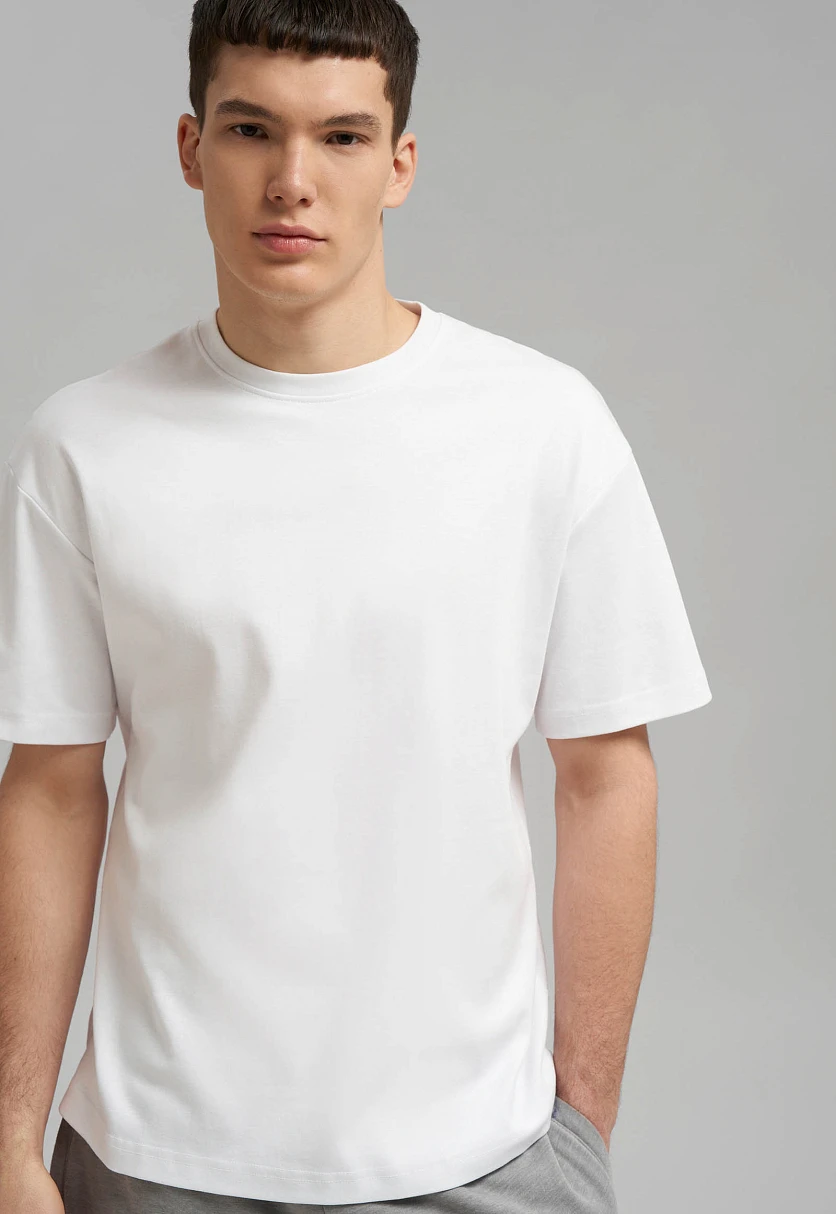 Футболка свободного кроя из трикотажа интерлок, Модель FBG21068, Фото №6