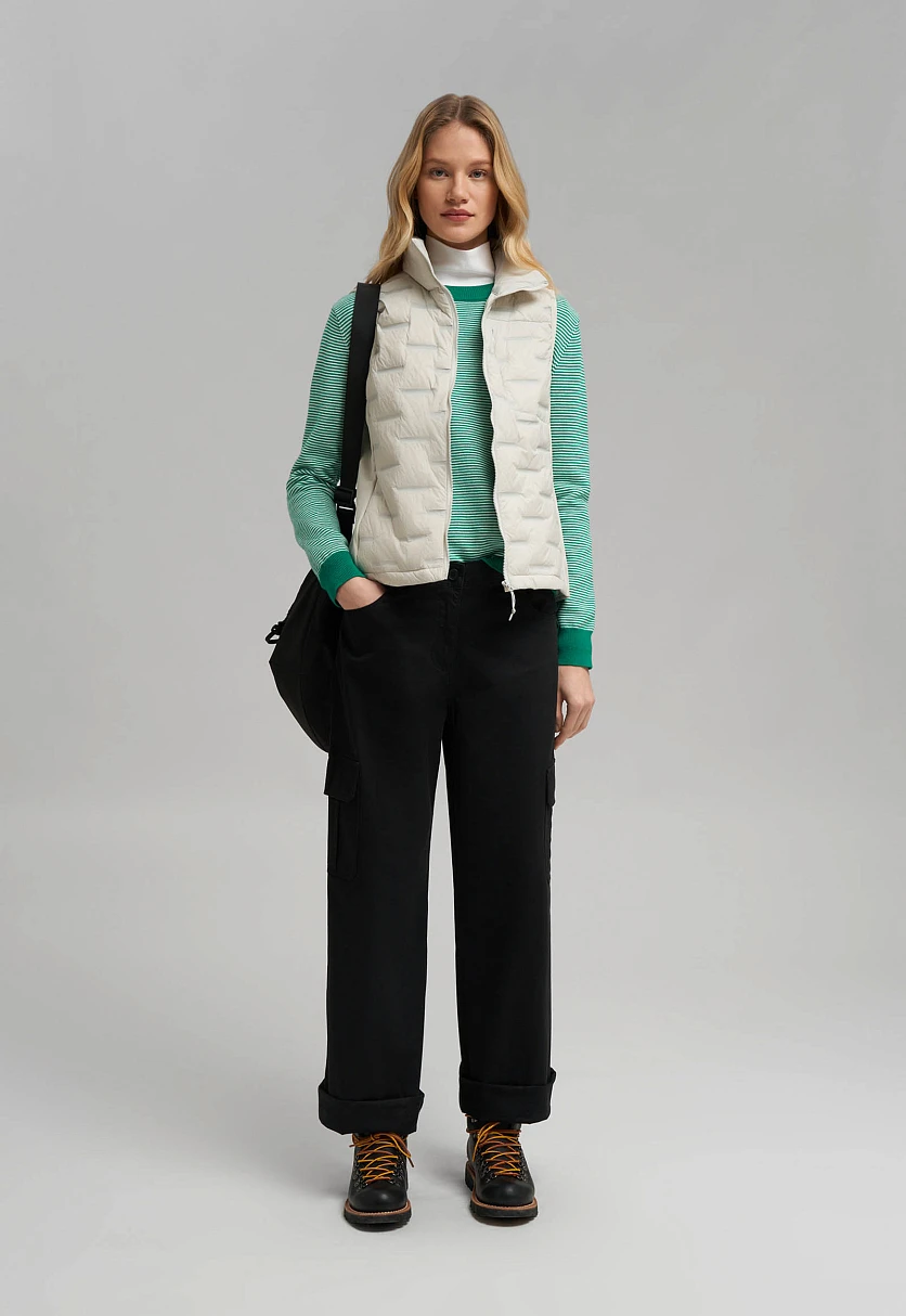 Стеганый пуховый жилет, Модель FBG110150, Фото №1