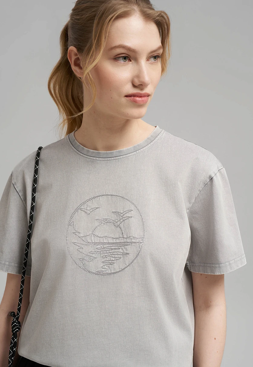 Футболка свободного кроя с эффектом варки, Модель FBG11070, Фото №5