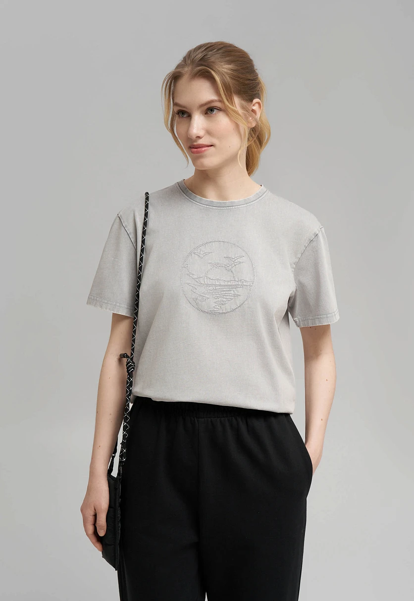 Футболка свободного кроя с эффектом варки, Модель FBG11070, Фото №6