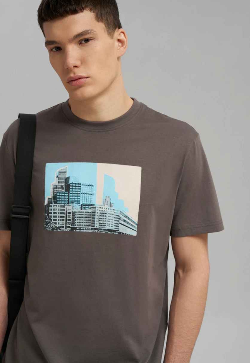 Футболка прямого кроя из хлопкового джерси, Модель FBG22082-2P, Фото №7