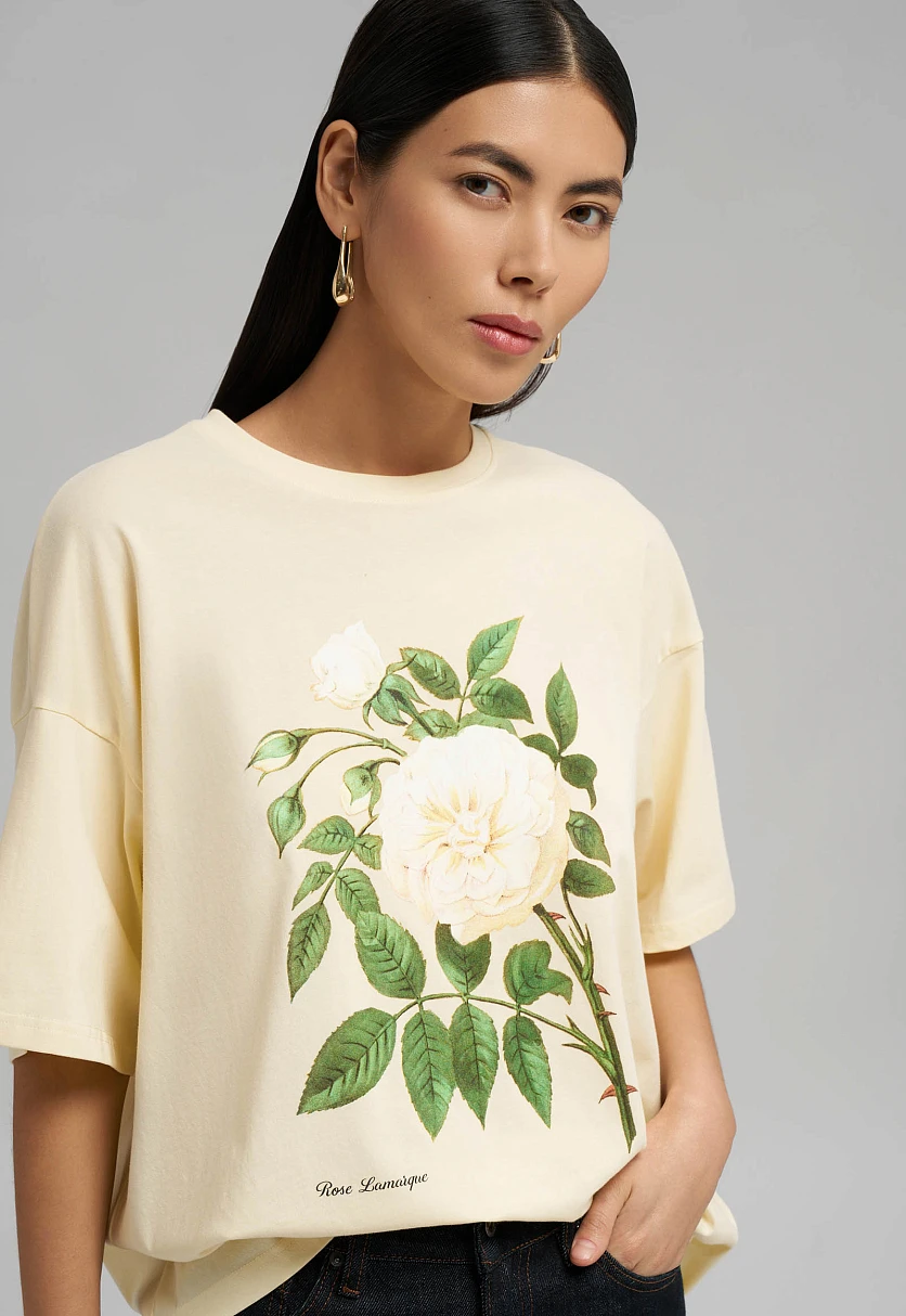 Свободная футболка из хлопкового джерси, Модель FBG12099-2P, Фото №5