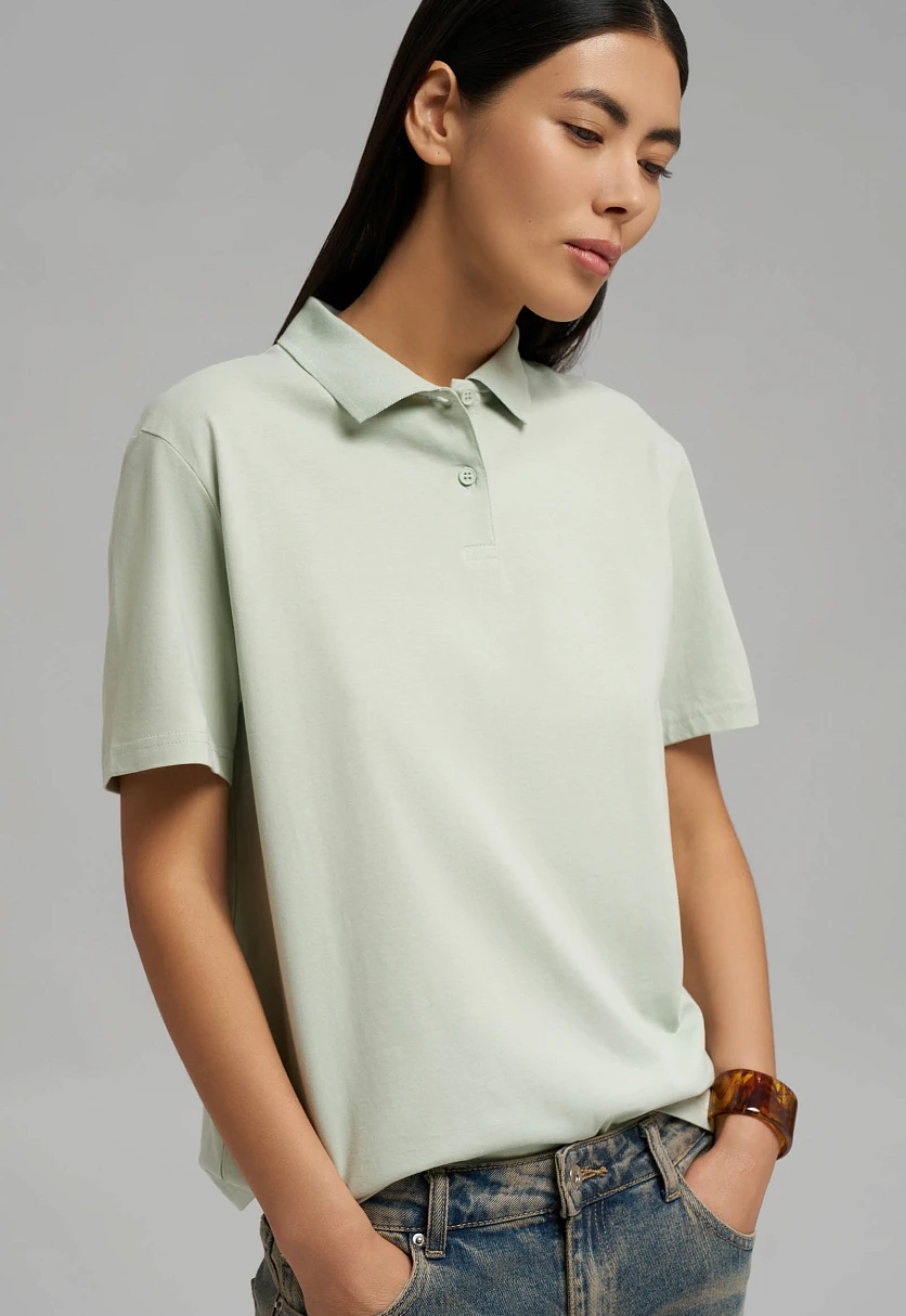 Поло свободного кроя из джерси, Модель FBG11048, Фото №5