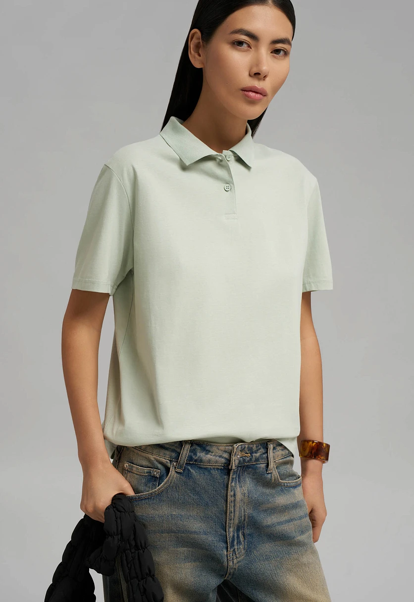 Поло свободного кроя из джерси, Модель FBG11048, Фото №5