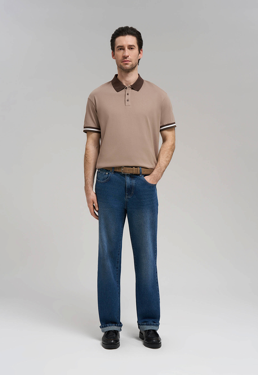 Поло свободного кроя из хлопкового джерси