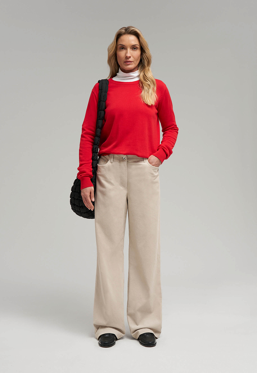 Брюки прямого кроя из вельвета