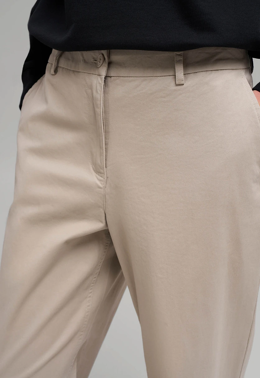 Брюки прямого кроя из твила, Модель FBG11059, Фото №6