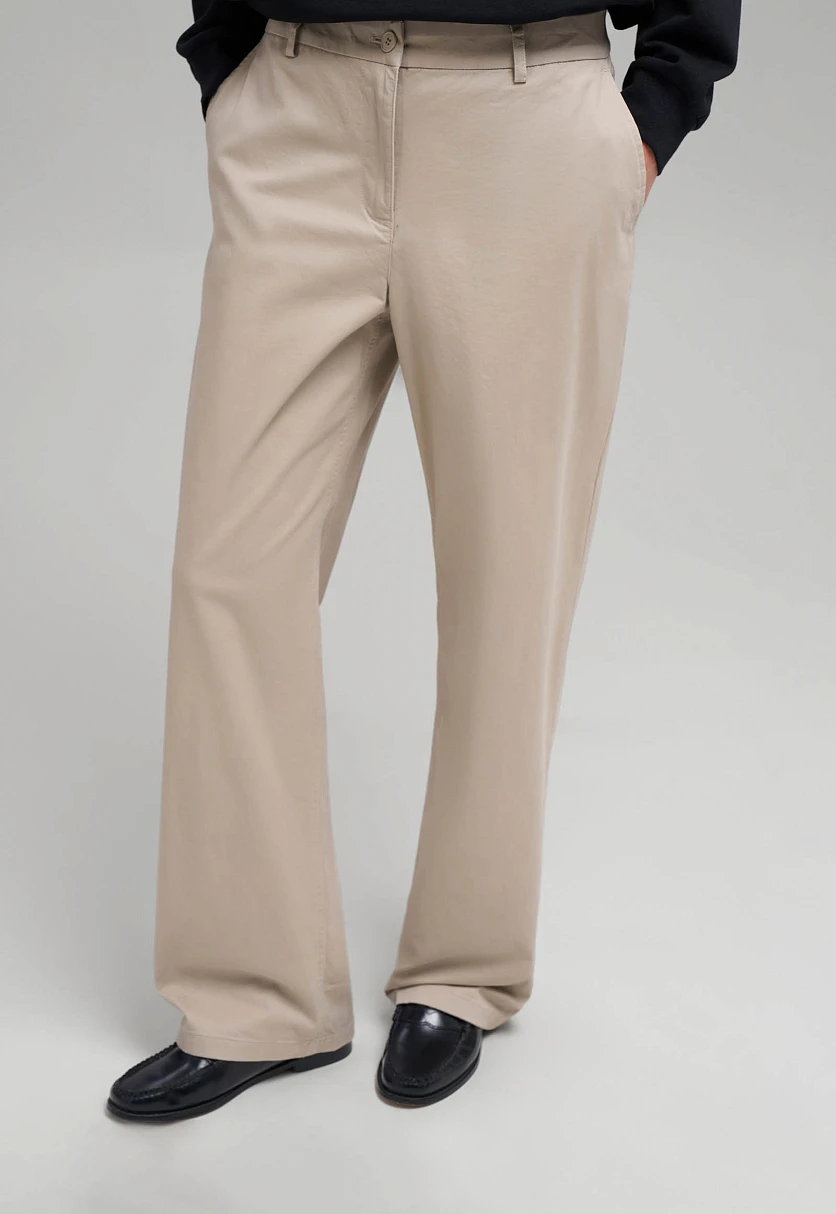 Брюки прямого кроя из твила, Модель FBG11059, Фото №5