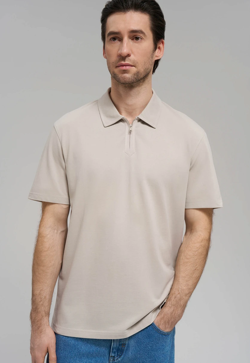 Поло прямого кроя из хлопка пике, Модель FBG21039, Фото №6