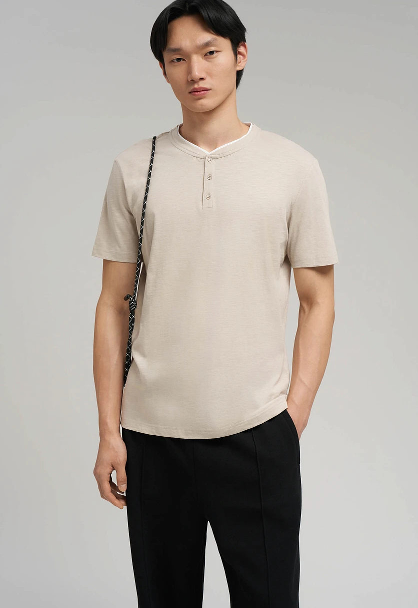 Поло прямого кроя из хлопкового джерси, Модель FBG21052, Фото №6