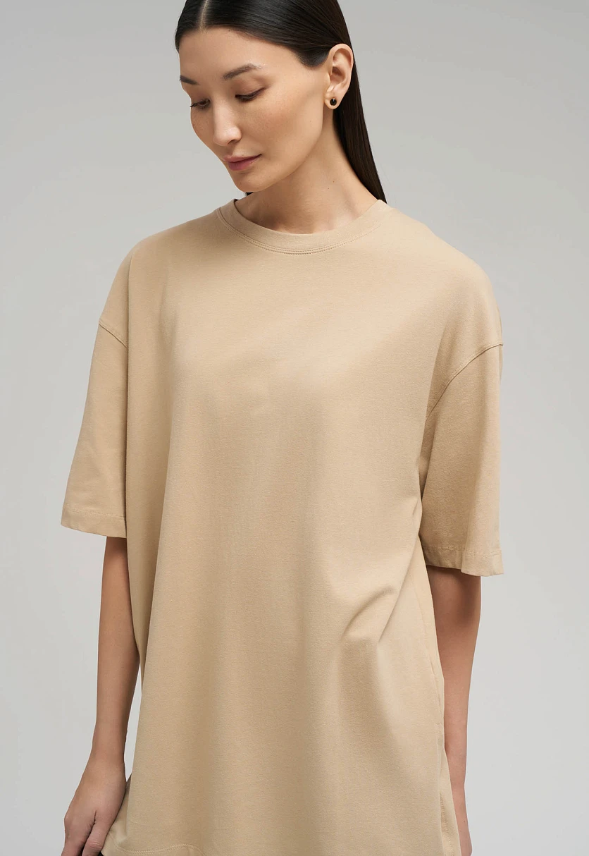 Футболка свободного кроя из джерси, Модель FBG110109, Фото №5