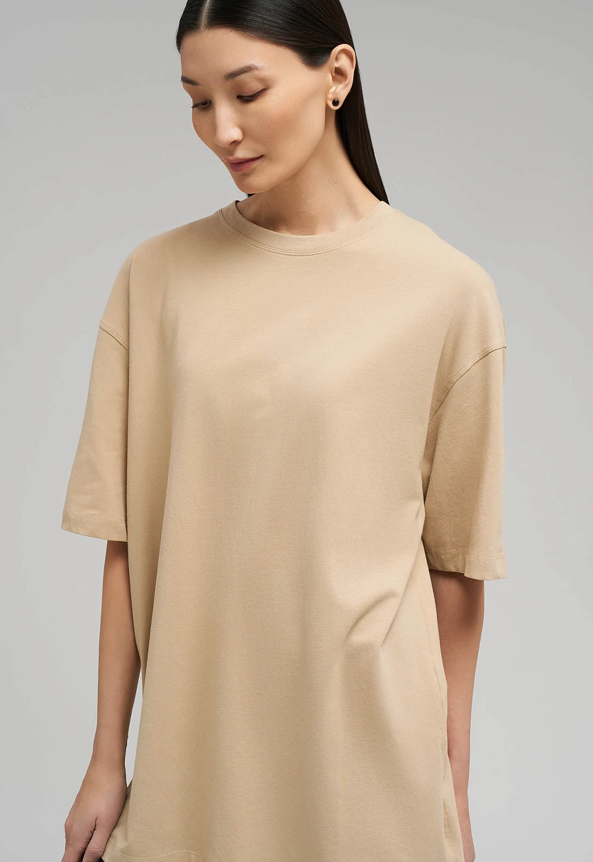 Футболка свободного кроя из джерси, Модель FBG110109, Фото №5