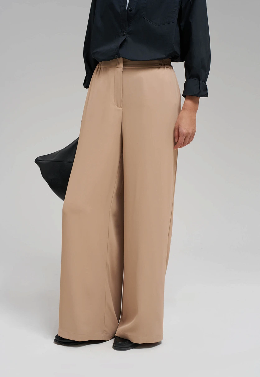 Брюки-палаццо с эластичным поясом, Модель FBG110117, Фото №5