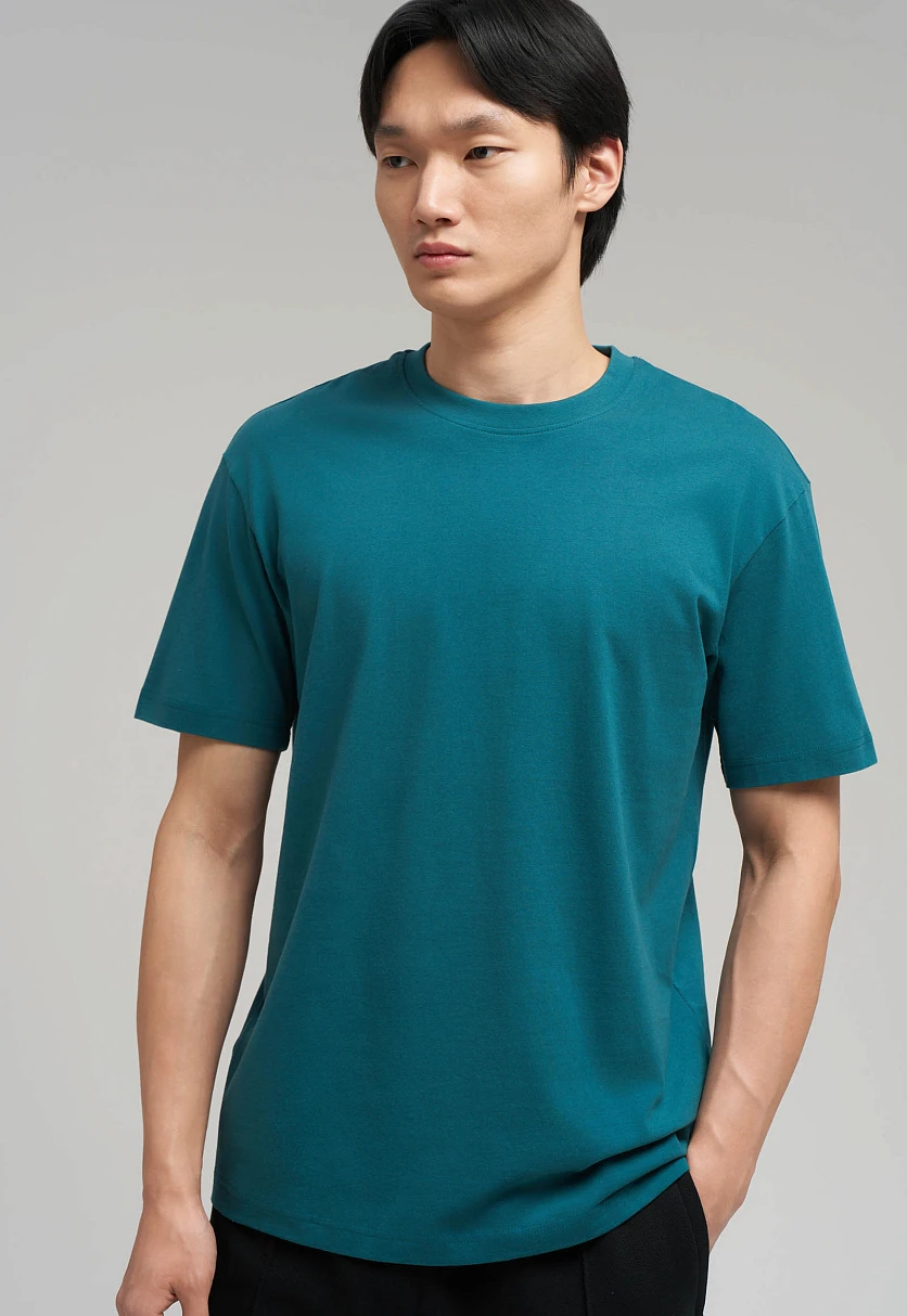 Футболка свободного кроя из джерси, Модель FBG21054, Фото №6