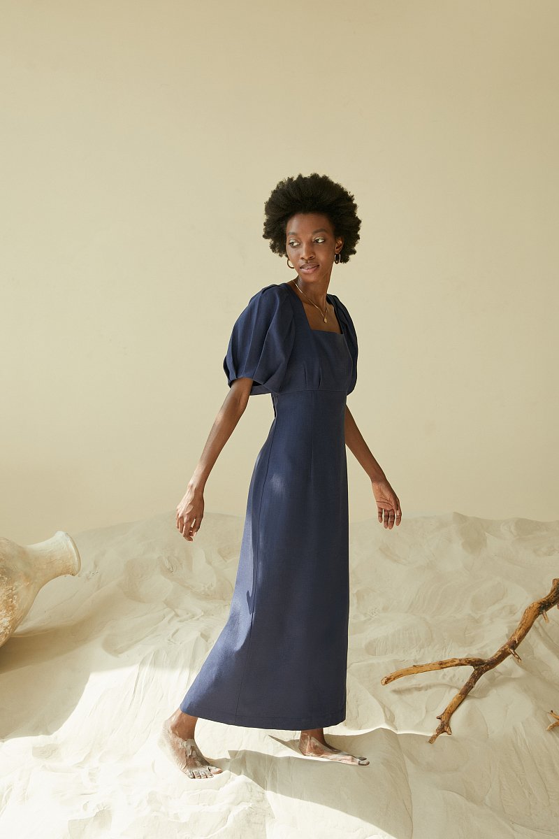 Приталенное платье с рукавами-буфами, Модель FSC51020, Фото №1