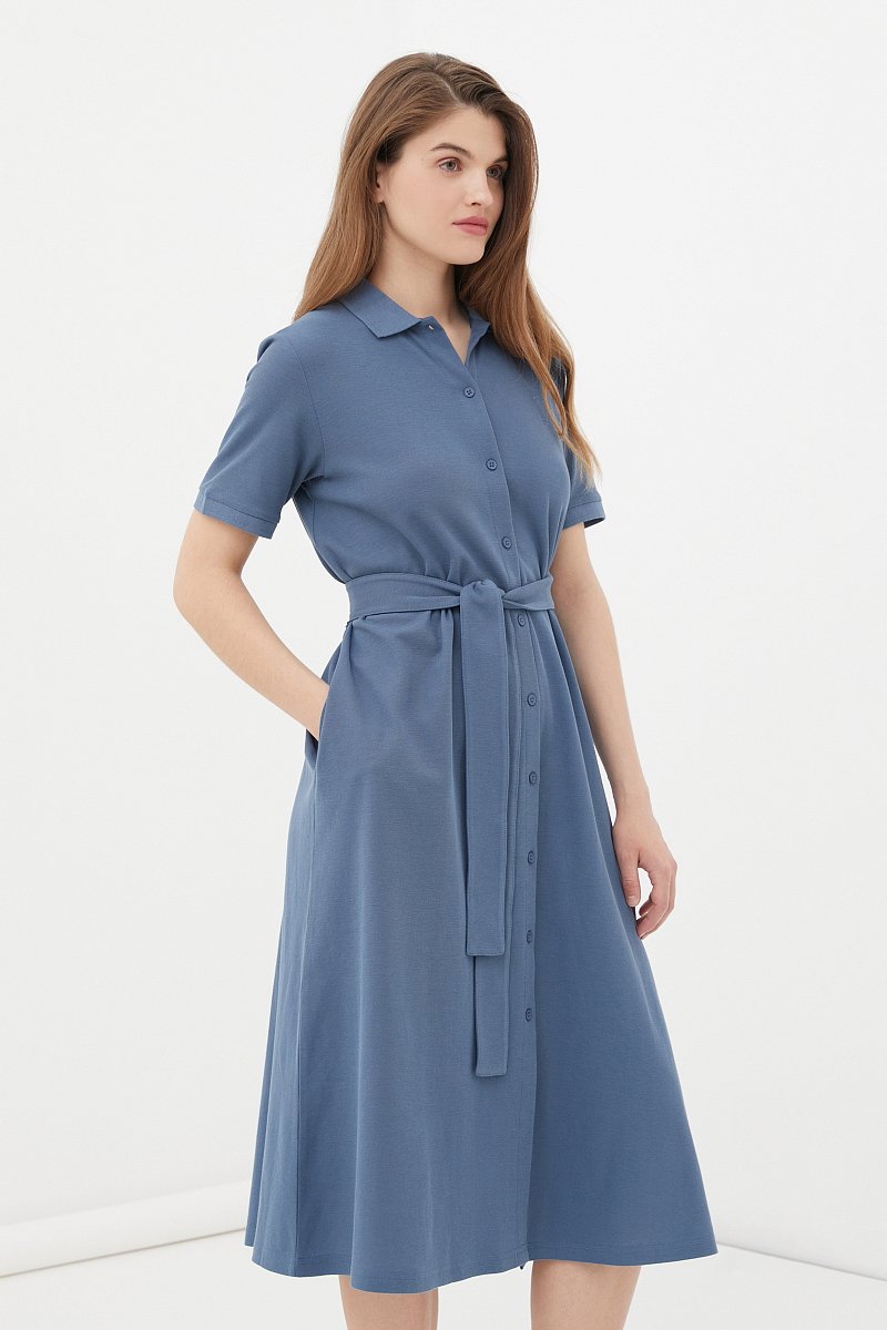 Платье-рубашка женское из хлопка, Модель FSC13004, Фото №3