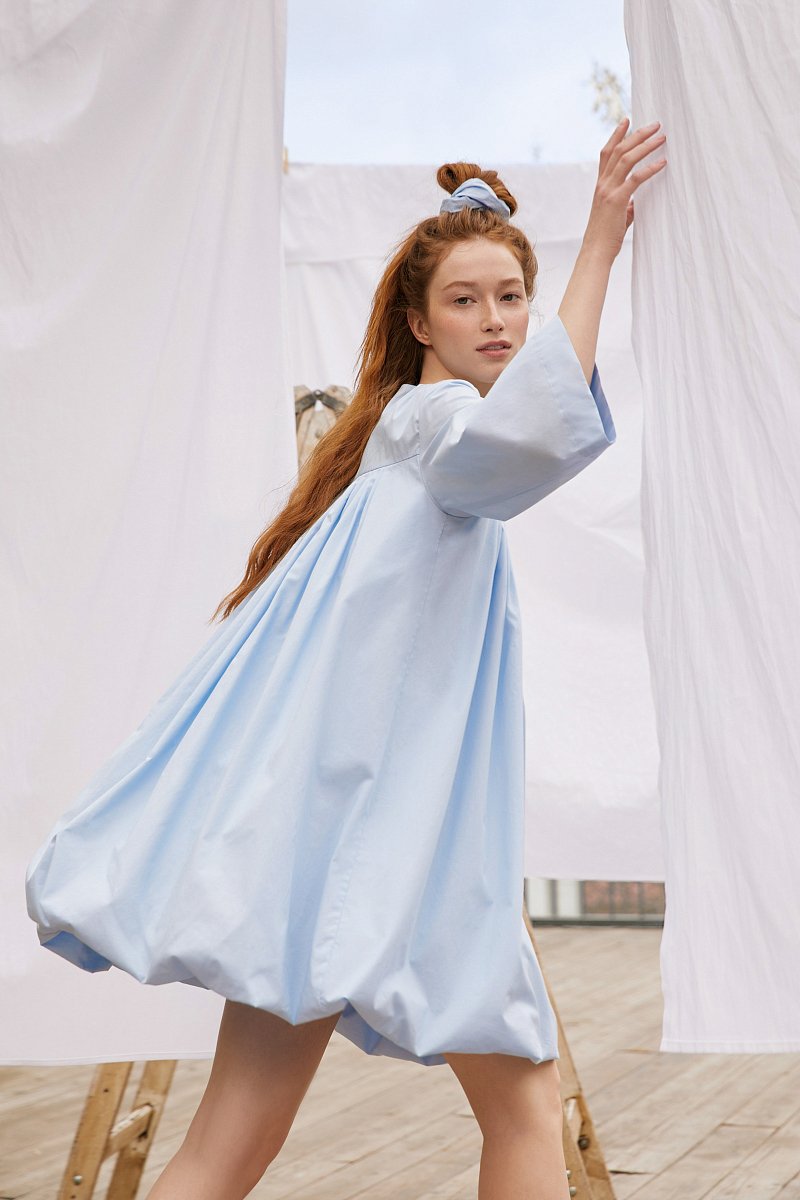Платье свободного кроя со складками, Модель FSC51010R, Фото №1