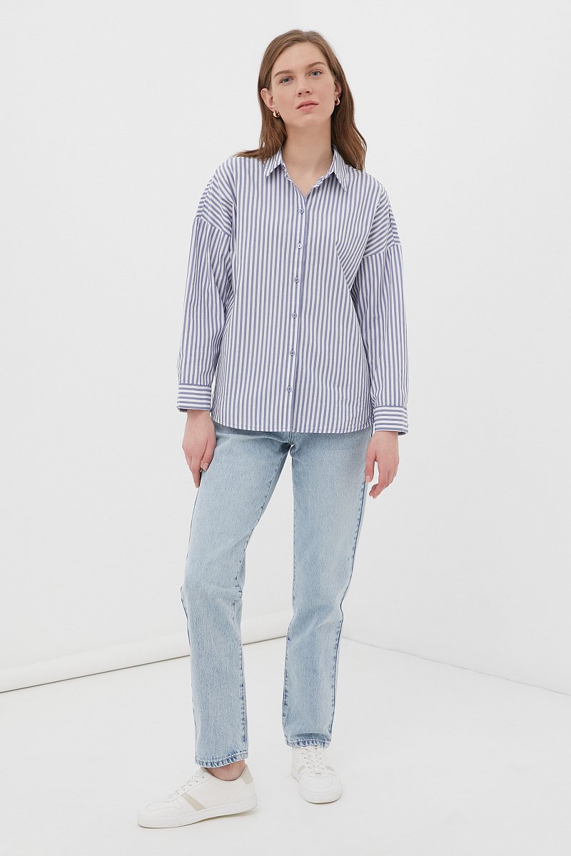 Рубашка женская из хлопка, Модель FSC110211, Фото №2
