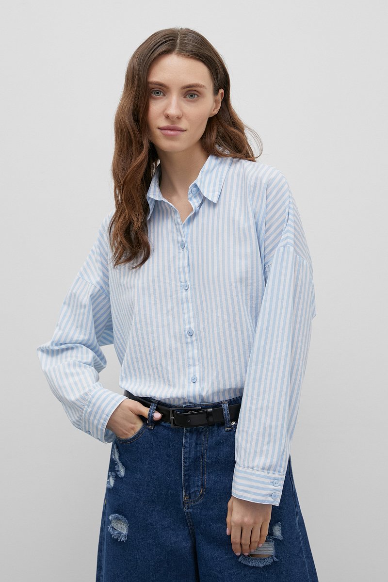 Рубашка женская из хлопка, Модель FSC110211, Фото №1