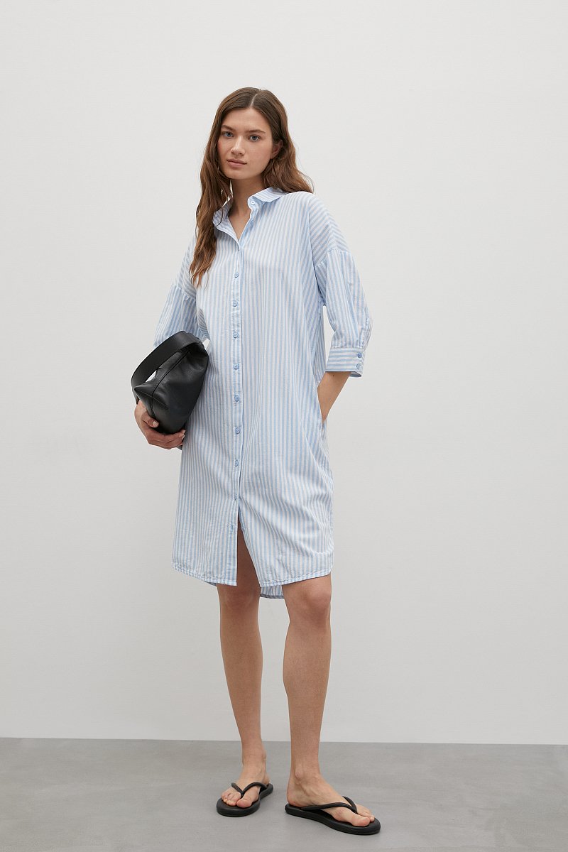 Платье-рубашка женское из хлопка, Модель FSC110212, Фото №2