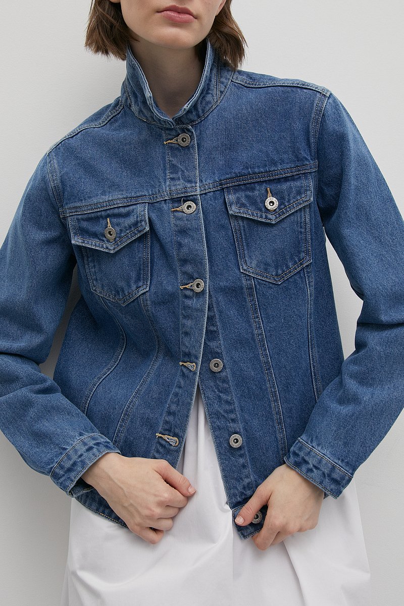 Джинсовая куртка прямого силуэта, Модель FSC15011, Фото №3