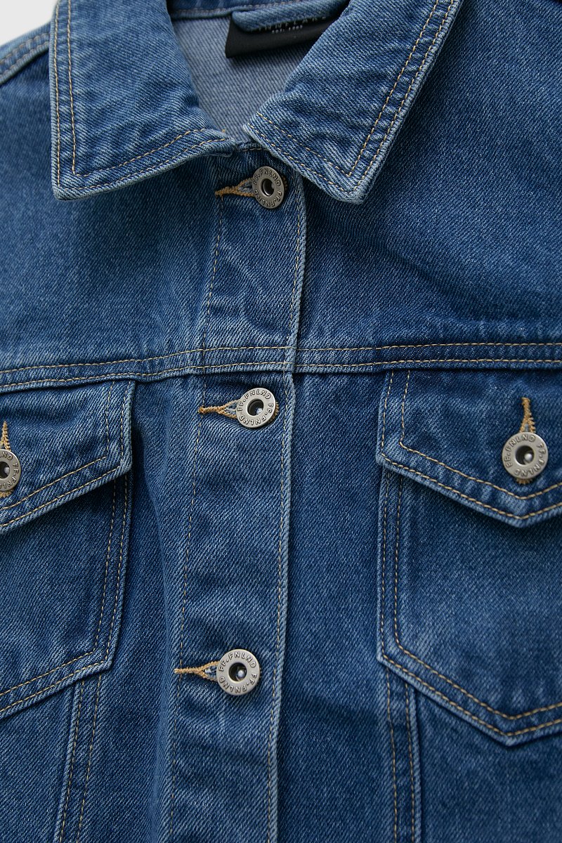 Джинсовая куртка прямого силуэта, Модель FSC15011, Фото №6