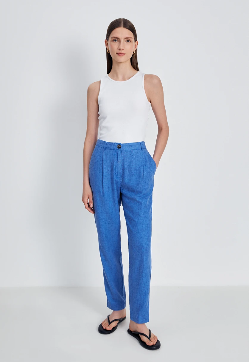 Льняные брюки женские casual стиля, Модель FSC110125, Фото №2