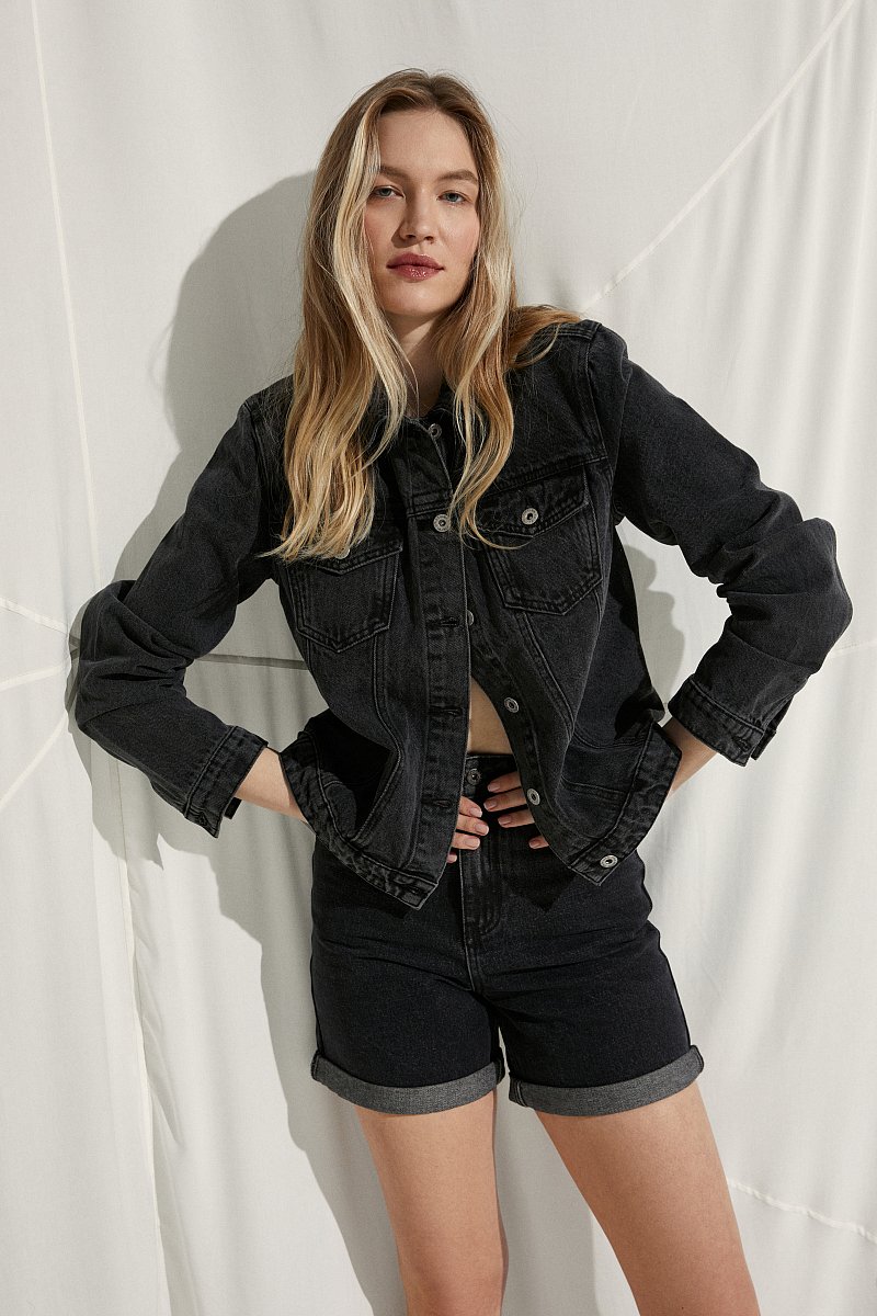 Джинсовая куртка прямого силуэта, Модель FSC15011, Фото №2